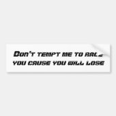 Race tempt bumpersticker (Voorkant)