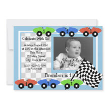 Race tijd / foto uitnodiging