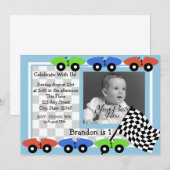 Race tijd / foto uitnodiging (Voorkant / Achterkant)