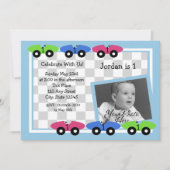 Race tijd/ foto uitnodiging 2 (Voorkant)