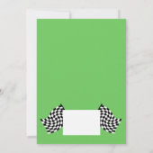 Race Tijd Verjaardag Groen Kaart (Achterkant)