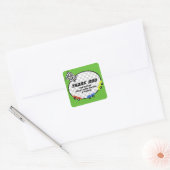 Race Time Baby shower Vierkante Sticker (Envelop)