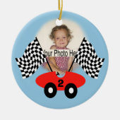 Race Time Fotodecoratie Keramisch Ornament (Voorkant)