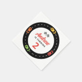 Race Track auto's jongens 2e verjaardag Servet (Hoek)