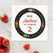 Race Track auto's jongens 2e verjaardag Servet