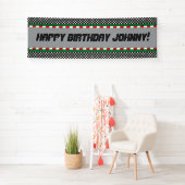 Race Track Birthday Banner, pas het aan! Spandoek (Insitu)