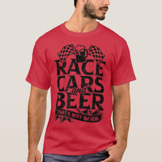Race Track Flag Fast Cars Beer Race Daarom Dr. T-shirt