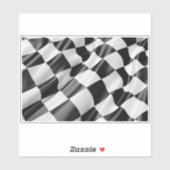 Race Track Flag Vinyl Sticker (Vel)