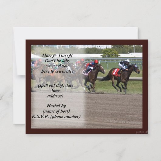 race track ii uitnodiging (Voorkant)