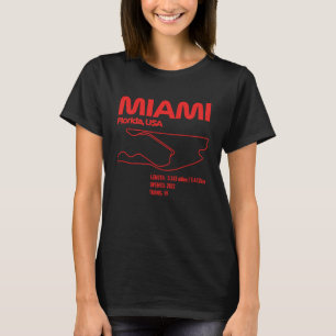 Race Track in Miami Formule Racing Circuits Sport T-shirt