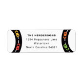 Race Track Jongens 4e Verjaardag Wit Etiket (Voorkant)