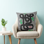 Race Track Kinder Playmat Cars Trucks Name Boy Dec Kussen (Stoel)