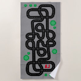 Race Track Kinder Playmat Cars Trucks Name Racing Strandlaken