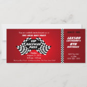 Race Track Pass Verjaardagskaart Kaart (Voorkant)