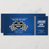 Race Track Pass Verjaardagskaart Kaart (Voorkant / Achterkant)