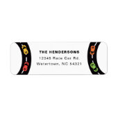 Race Track Race Cars adres Etiket (Voorkant)