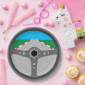 Race Track Steering Wheel Paper Bord, gebruiksvrie Papieren Bordje (Feest)