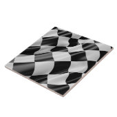 Race Track Vlag Keramische Tegel Tegeltje (Zijkant)
