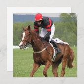 Race-uitvindingen bij turf-paarden kaart (Voorkant / Achterkant)