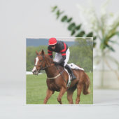 Race-uitvindingen bij turf-paarden kaart (Staand voorkant)