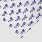 Race van de bemanning met Boathouse Blue Tissuepapier (Detail)