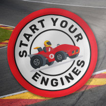 Race-wagen Start je motor op Birthday party