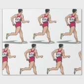 Race Walker Sportloper in Beweging Cadeaupapier (Vlak)