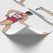 Race Walker Sportloper in Beweging Cadeaupapier