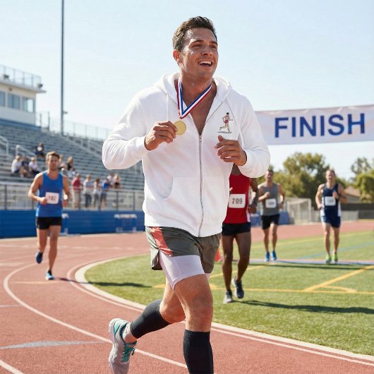 Race Walker Sportloper in Beweging Hoodie