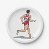 Race Walker Sportloper in Beweging Papieren Bordje (Voorkant)