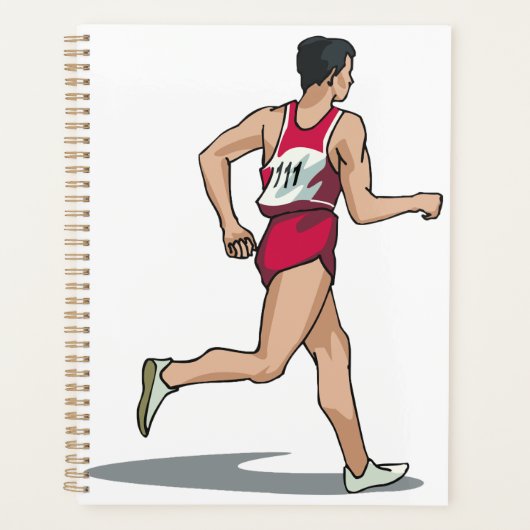 Race Walker Sportloper in Beweging Planner (Voorkant)