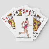 Race Walker Sportloper in Beweging Pokerkaarten (Achterkant)