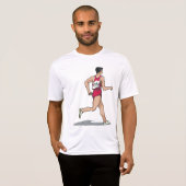 Race Walker Sportloper in Beweging T-shirt (Voorkant volledig)
