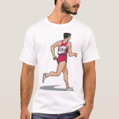 Race Walker Sportloper in Beweging T-shirt (Voorkant)