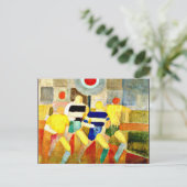 Race Walkers, kleurrijk Cubistisch kunstwerk Briefkaart (Staand voorkant)
