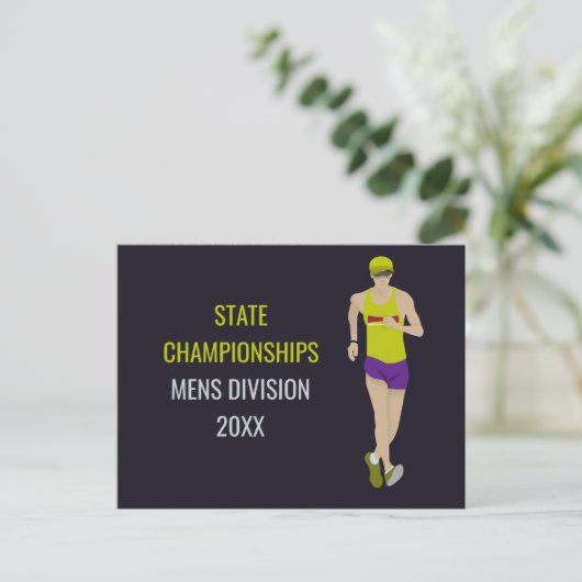 Race Walking Briefkaart (Staand voorkant)