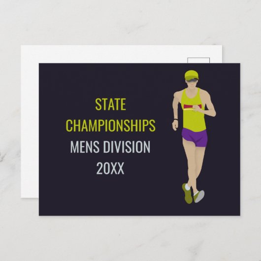 Race Walking Briefkaart (Voorkant / Achterkant)