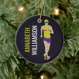 Race Walking Keramisch Ornament