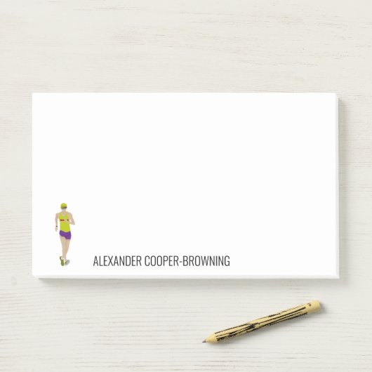 Race Walking Post-it® Notes (Op bureau)