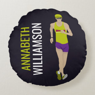 Race Walking Rond Kussen
