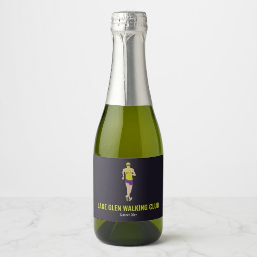 Race Walking Sparkling Wijnetiket (Voorkant)