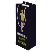 Race Walking Wijn Cadeautas (Achterkant Gekanteld)