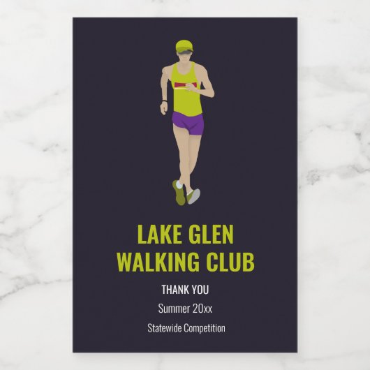 Race Walking Wijn Etiket (Enkel label)