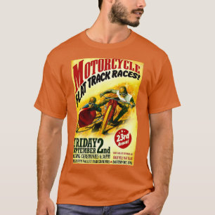  raceafdrukken met MOTORCYCLUS FLAT TRACK T-shirt