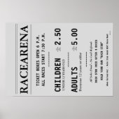 RACEARENA TICKET KANTOOR BILL DANBURY FAIR POSTER  (Voorkant)