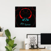 Raceauto 1 van de lucht Poster (Thuiskantoor)