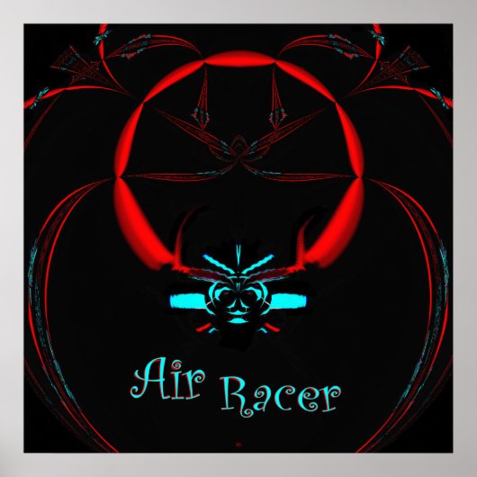 Raceauto 1 van de lucht Poster (Voorkant)