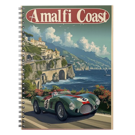  raceauto aan de Amalfikust Notitieboek (Voorkant)
