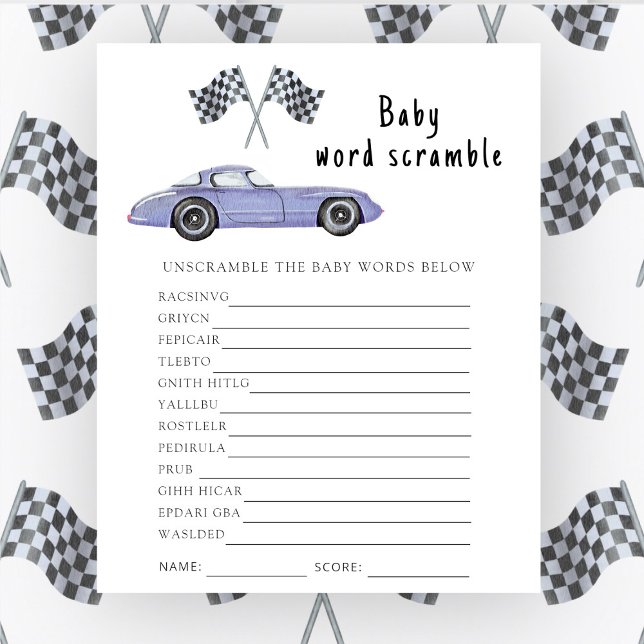 Raceauto - Baby Woord Verwarrings Game (Creator heeft geüpload)