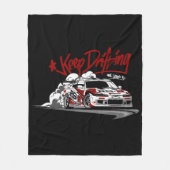 RACEAUTO BLIJVEN DRIJVEN EN SCHRAPEN! FLEECE DEKEN (Voorkant)